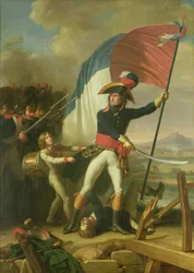 General Augereau (1757-1816) na Ponte na Batalha de Arcola em 15 de novembro de 1796